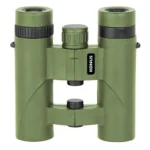 Konus Orient Binoculars in green with black focus controls, front view