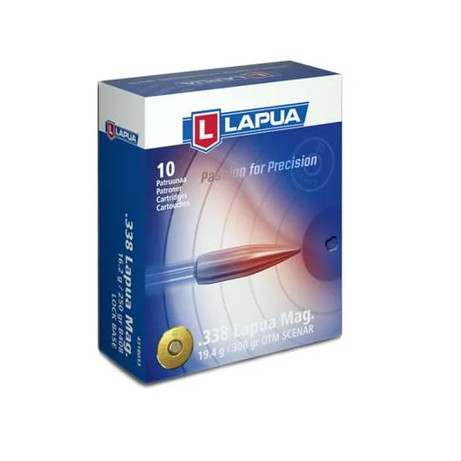 Lapua Ammunition Lapua Rifle Ammunition .338 Lapua Mag 300 gr HPBT 2723 fps 10/ct