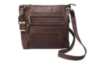 Bulldog Cases Bulldog Large Cross Body Style Purse w/Holster Chocolate Brown - alternate view 2