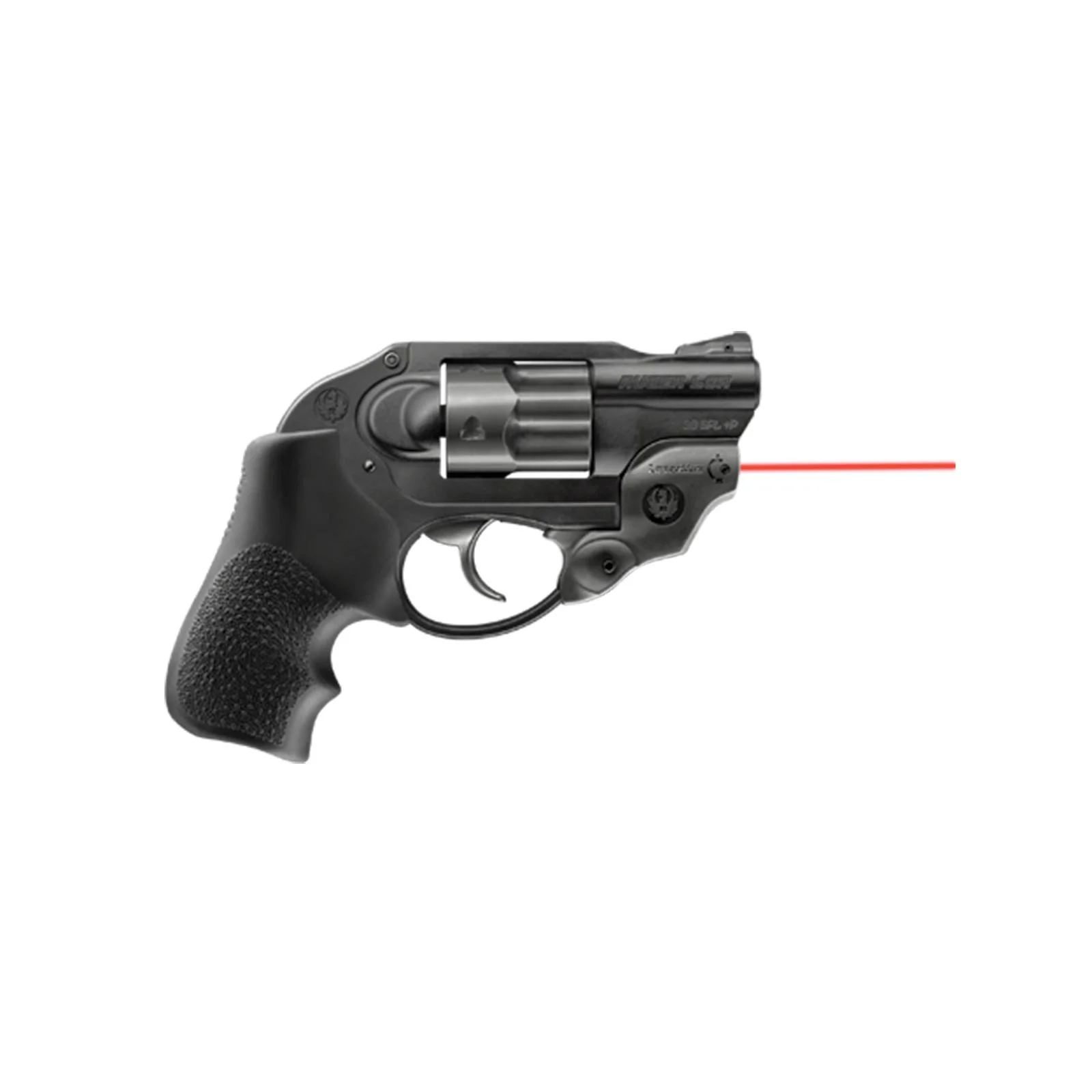 lasermax-centerfire-ruger-lcr-red-laser-sight-primary LaserMax CenterFire Handgun Laser for Ruger LCR, red beam shown on black revolver from right side