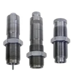 Lee Full-Length 2-Die Set .50 BMG, three silver metal dies shown upright