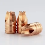 Lehigh .452 cal 220gr Xtr Defense LF bullets, three copper projectiles with fluted hollow tips