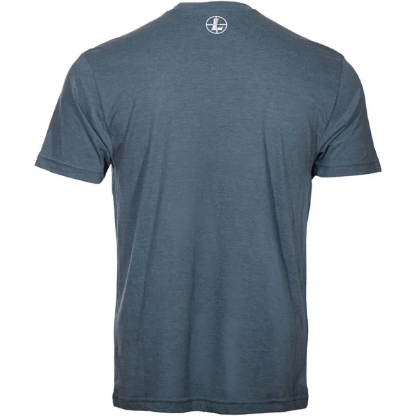 Leupold Badge Short Sleeve Shirt, indigo front view with small white logo near the collar