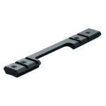 Leupold Mark 4 scope base, matte black angled top view with mounting holes and center channel