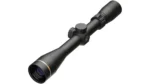 Leupold VX-Freedom Rifle Scope, black angled view with adjustment turrets and gold front ring