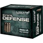 Liberty Ammunition Liberty Civil Defense Handgun Ammunition 9mm (+P) 50gr SCHP 2000 fps 20/ct
