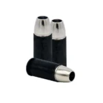 Liberty Overwatch Handgun Ammunition, three black cartridges with silver hollow-point bullets