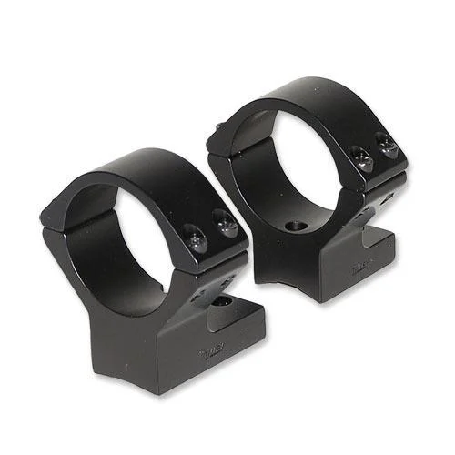 Talley Lightweight Alloy Scope Mounts black angled view of two circular rings