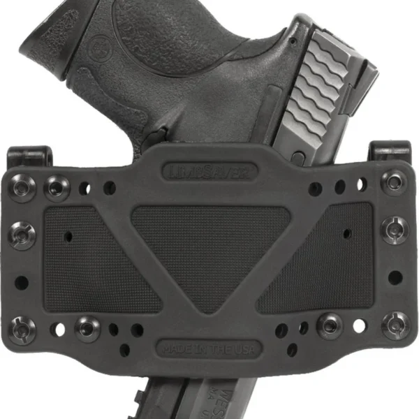 Sims Vibration Laboratories LIMBSAVER CROSS-TECH HOLSTER, black clip-on holster holding handgun