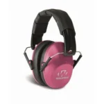 Walkers Game Ear Pro Low Profile Folding Muff, pink ear cups with black padded headband