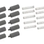 Luth-AR LUTH AR BUFFER RETAINER W/SPG 10PK, ten gray retainers and ten silver springs