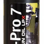 M-PRO 7 LPX Gun Oil 2oz black squeeze bottle, front view with labeled cap