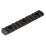 MAGPUL M-LOK POLY RAIL SECT, black slotted rail section in angled top view