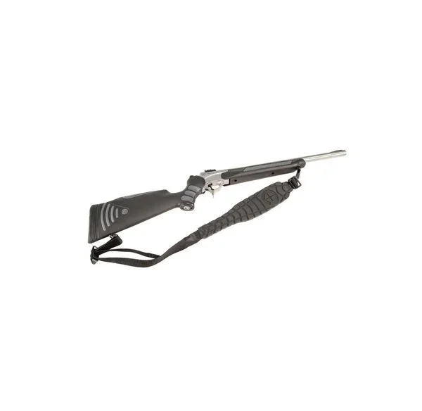 AOB Caldwell Max Grip Sling, black sling shown attached beneath a rifle