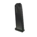 Mec-Gar Beretta 92FS M9 Handgun Magazine, upright black magazine in angled side view