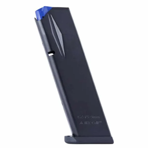 MEC-GAR CZ 75B 85B SP-01 Shadow and Shadow2 black steel magazine, angled side view