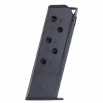 Mec-Gar Walther PPK Handgun Magazine blued black angled view with numbered witness holes