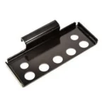 Mayville Engineering Co./Mec MEC Shell Holder Tray, angled top view of black metal perforated tray