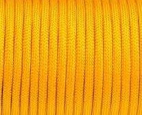 E.L. Wood Braiding Co. Inc. Mero 550 Paracord, close-up of goldenrod yellow cord strands