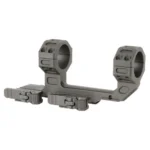 Midwest Industries MK2 QD Rifle Scope Mount High 30mm, gray side view with dual rings and levers