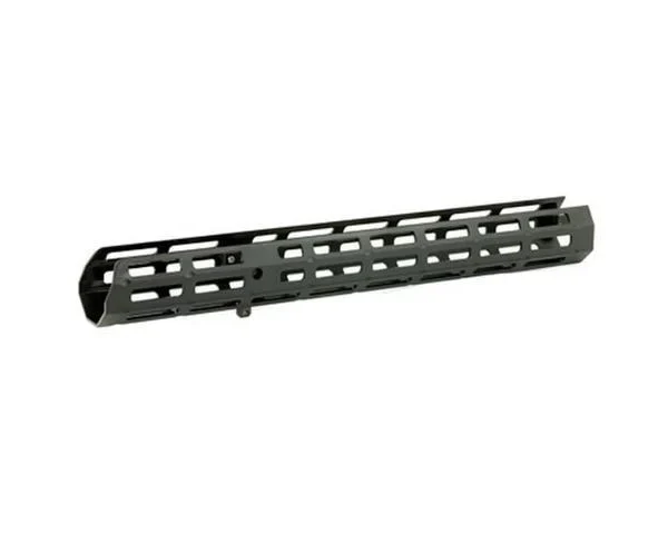 Midwest Marlin M-LOK Handguard, black side view with rows of elongated slots