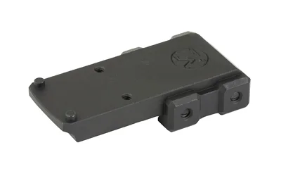Midwest MK2 RMR Mount Low black angled top view with mounting holes and side clamps