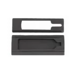 Weaver Modular Rail Cover Switch Mount, black top view showing two rectangular pieces
