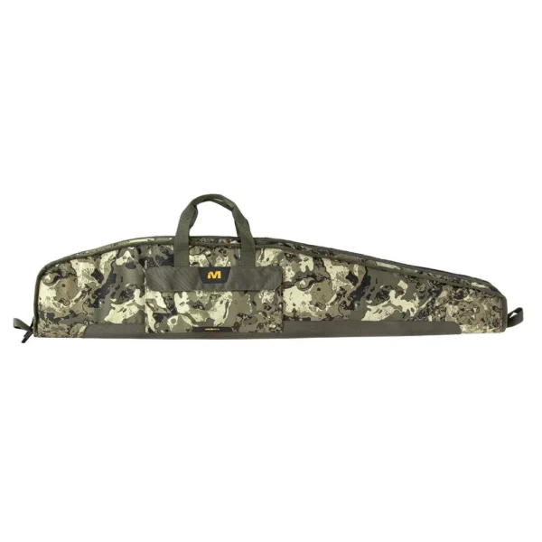 GSM Muddy Scoped Rifle Case, Veil Canyon Grey camouflage side view with handles and zipper