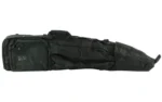NCSTAR VISM DRAG BAG BLK, black side view with multiple zip pockets, straps and carry handles