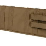 VISM by NcSTAR Tactical Shotgun Scabbard, tan side view with webbing, buckles and shoulder strap