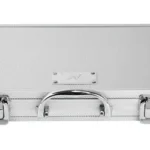 NCSTAR UNIVERSAL GUN CLEANING KIT, closed silver hard case with handle and two latches