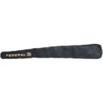Federal Neoprene Gun Sleeve, black side view with yellow Federal logo