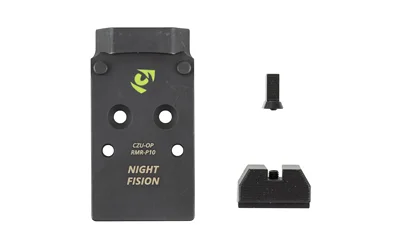Night Fision NF PLATE + BS RMR/507C CZ-P10 black mounting plate, rear sight and screw, top view