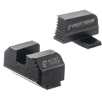 Night Fision NF BLNK 507K/EPSC HT SGTS SPR HCAT black serrated sight set, angled view