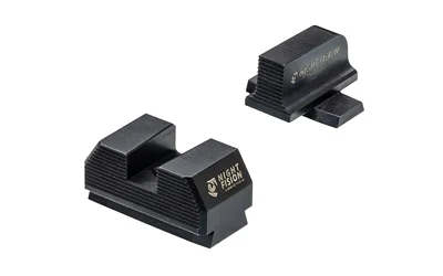 Night Fision NF BLNK 507K/EPSC HT SGTS P365, black front and rear sights, angled view