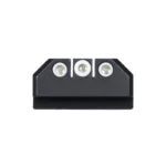 Night Fision Night Sight Set for Ruger Max 9, front view of black sight with three white dots