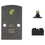 Night Fision NF PLATE+NS RMR/507C SIG P320 black mounting plate with front and rear sights