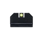 Night Fision Optics Ready Stealth Night Sight Set, black front view with yellow dot and ribbed face