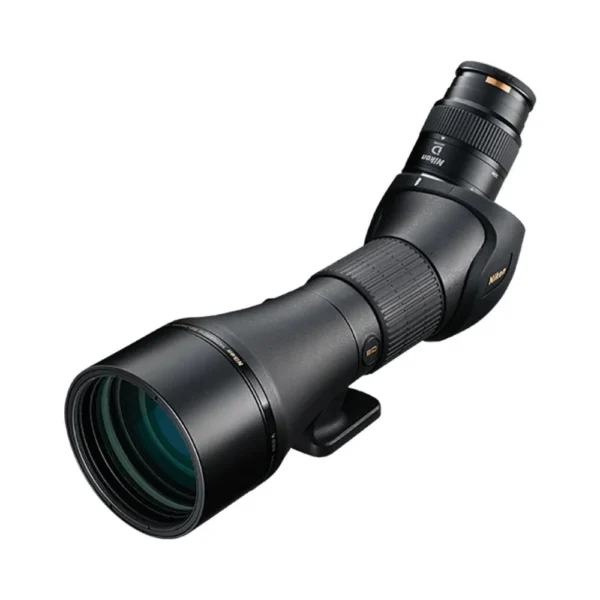 Nikon Monarch 20-60x82mm Spotting Scope ED black angled view with large objective and eyepiece