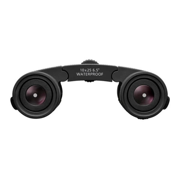 Nikon Trailblazer II binoculars black front view in folded position with eyepieces facing forward