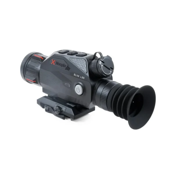 IRay USA NOCPIX Slim Series L35, black right-side view with eyecup, buttons and rail mount