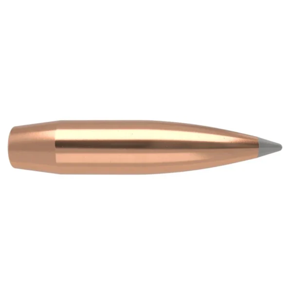 NOSLER ABLR 30 CAL 210GR SP 100CT, copper-colored pointed bullet in side view