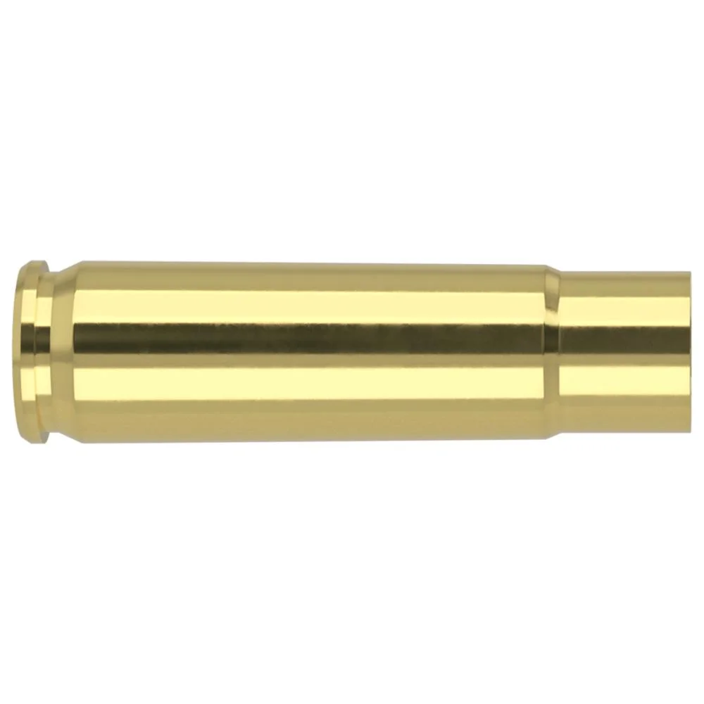 nosler-brass-cartridge-6-5mm-grendel-50-per-case-primary Nosler 6.5mm Grendel unprimed brass, side view of a single polished brass case