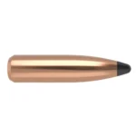 NOSLER 6MM 100GR SP PARTITION 50CT, copper bullet in side view with dark pointed tip
