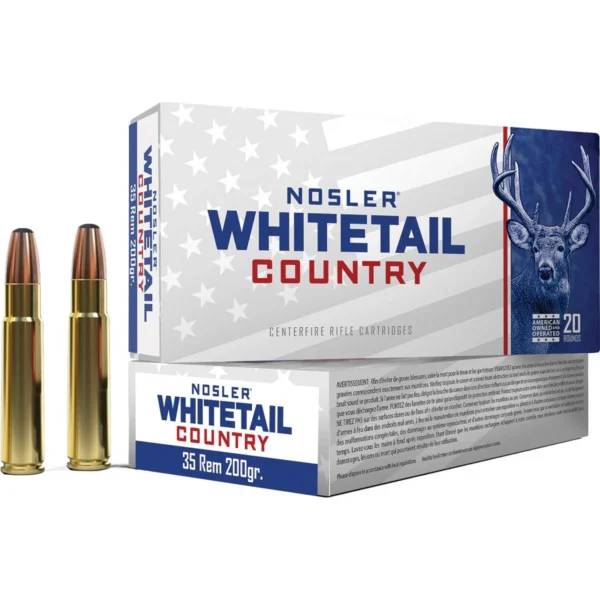 Nosler Bullets Inc. Nosler Whitetail Country Rifle Ammunition 35 Rem 200gr JSP 2075 fps 20/ct