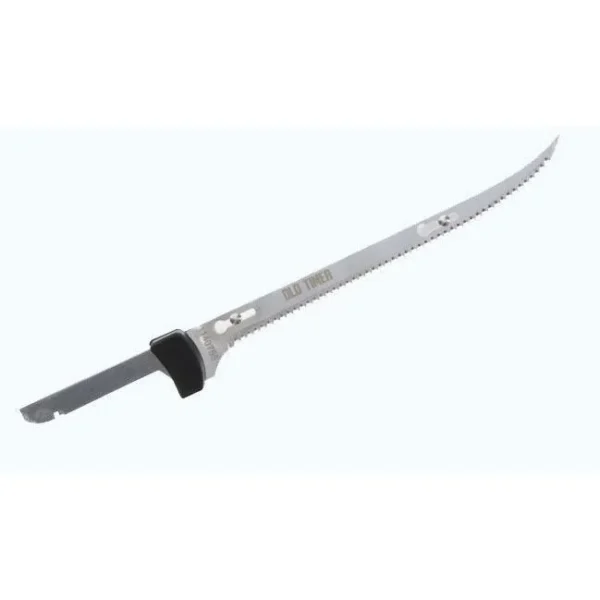 Battenfeld Knives Old Timer Electric Fillet Knife Blade Replacement, silver curved blade, side view
