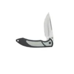 Battenfeld Knives Old Timer Trail Boss, open black folding knife in right-side view