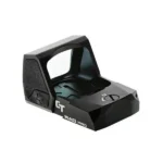 Crimson Trace CT RAD Pro red reflex sight, black rear angled view with open lens and controls