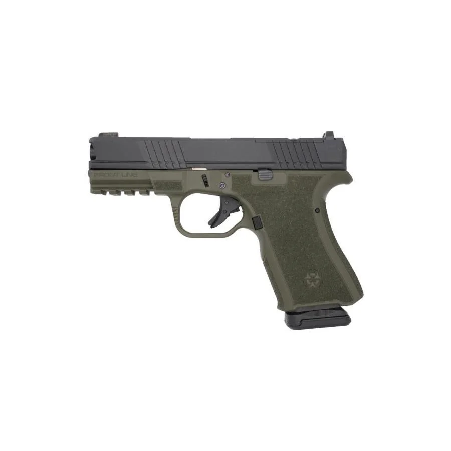 optic-ready-9mm-handgun-primary Black Rain Ordnance Inc Black Rain Frontline Handgun 9mm Luger 15rd Magazine 3.75" Barrel OD Green/Black Slide Finish Optic