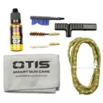 OTIS .308CAL RIPCORD DELUXE KIT laid out with green cord, brushes, tools, bottle and gray pouch